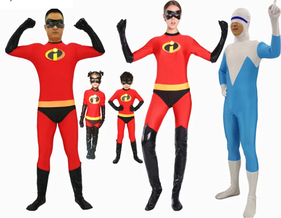 The Incredibles Family Cosplay Costumes - Spandex Jumpsuits for Halloween