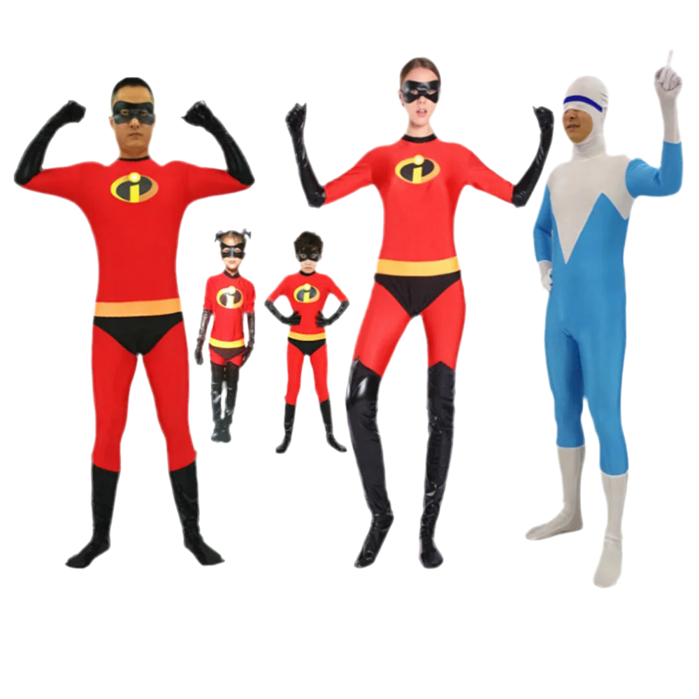 The Incredibles Family Cosplay Costumes - Spandex Jumpsuits for Halloween