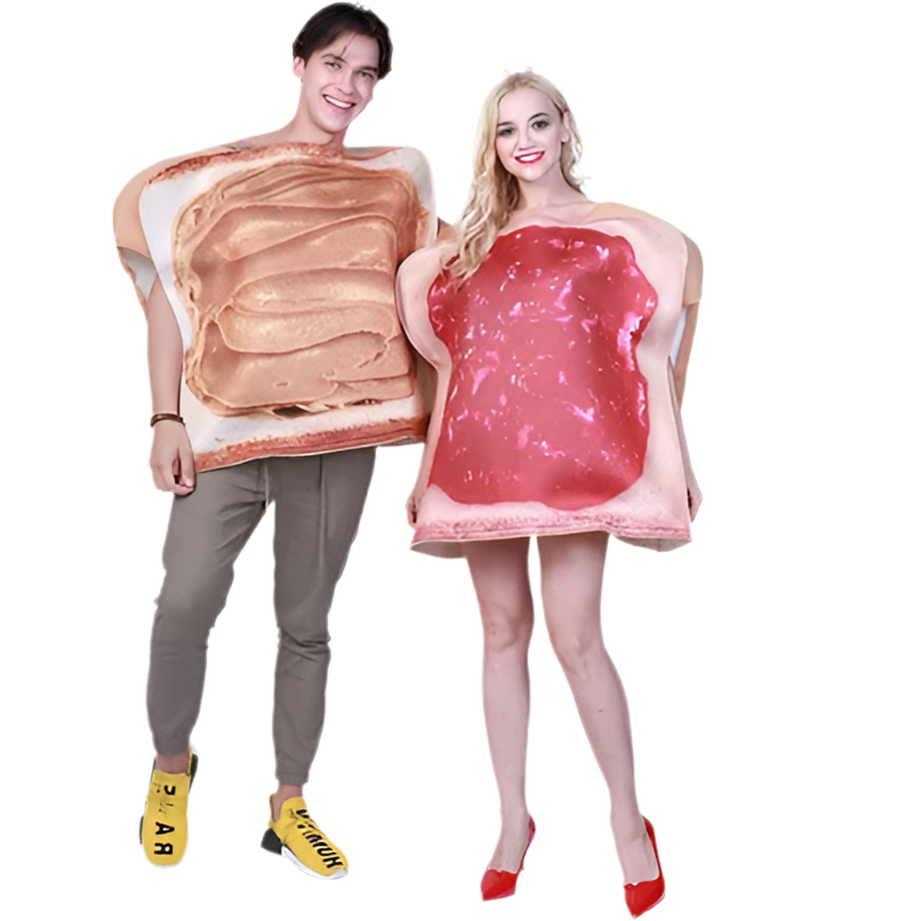 Funny Peanut Butter and Jelly Couple Costume - Perfect for Halloween and Parties