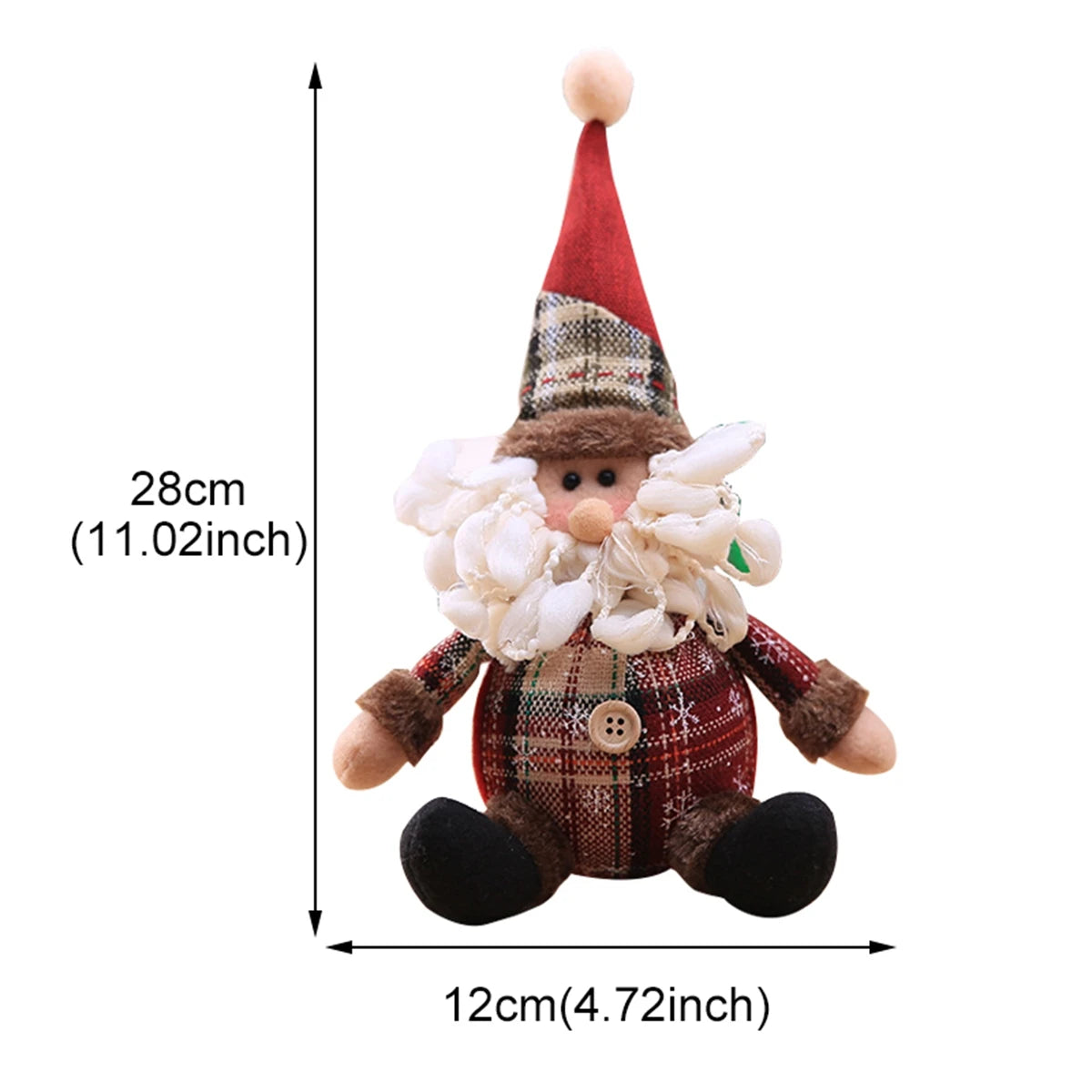 Home Christmas Decorations - Santa Claus Elk Doll for Xmas 2024