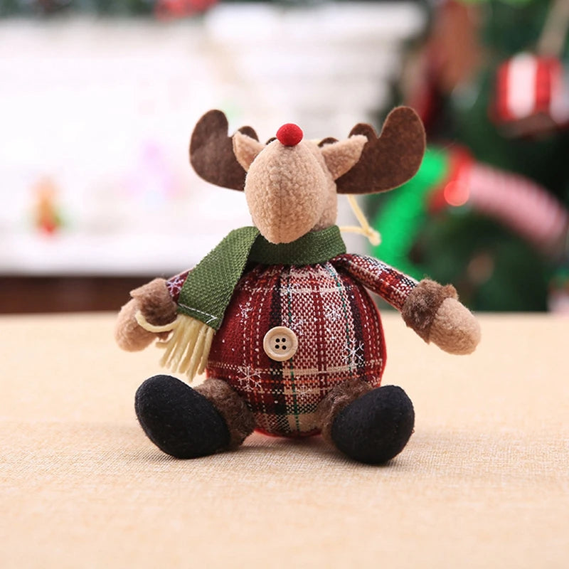 Home Christmas Decorations - Santa Claus Elk Doll for Xmas 2024