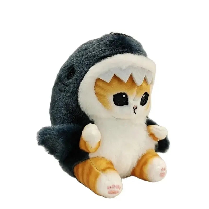 Cute Anime Keychain - Tempura Fried Shrimp Shark Cat Plush Doll for Girlfriend