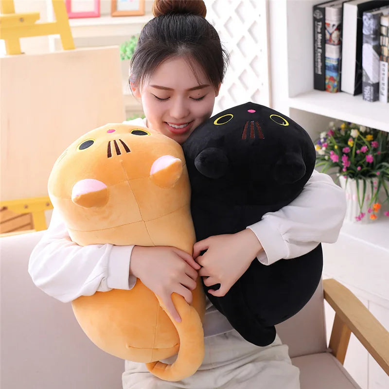 Soft Sweet Cat Plush Toy - Cute Cartoon Pillow for Kids & Babies