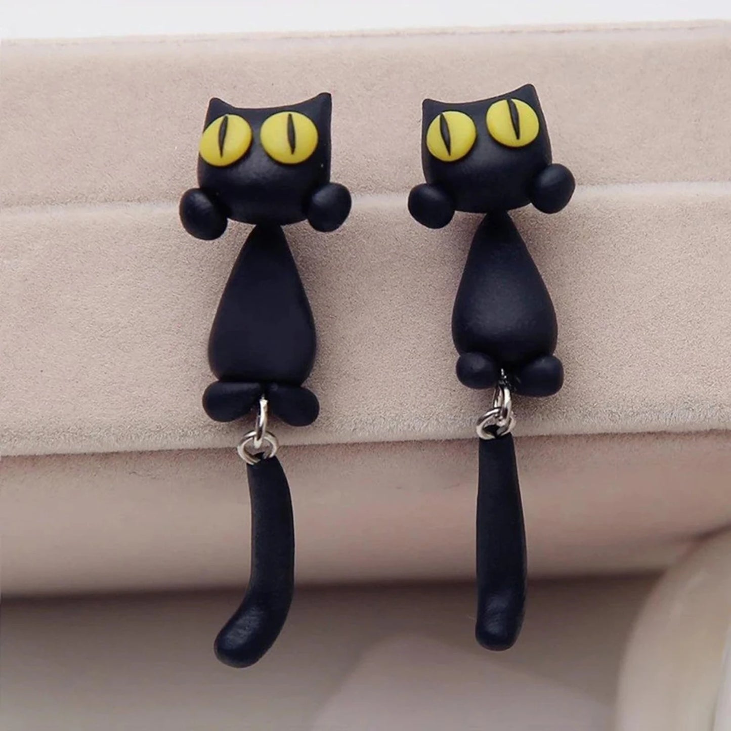 Cute Black Cat Earrings - Perfect for Halloween & Gothic Style