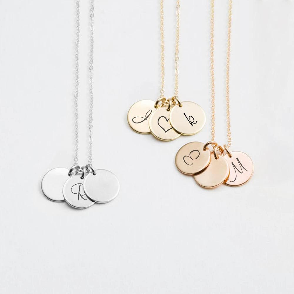 Personalized Initial Custom Name Necklace - Stainless Steel