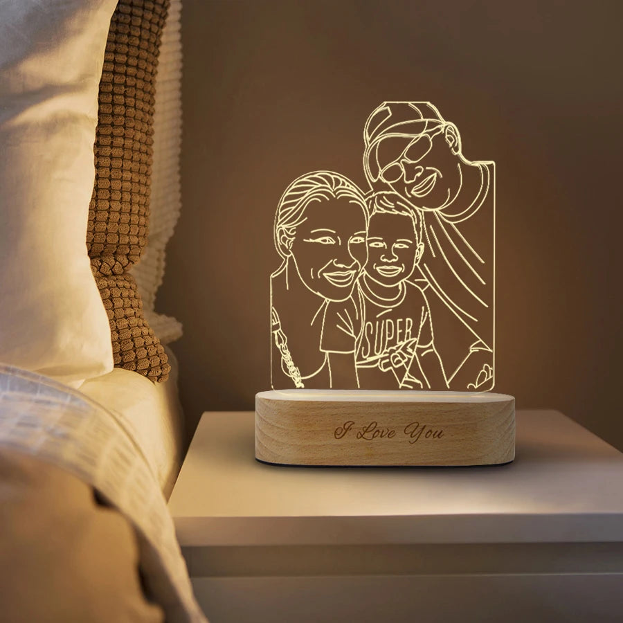 Personalized 3D Photo Lamp – Illuminate Your Memories with Custom Light