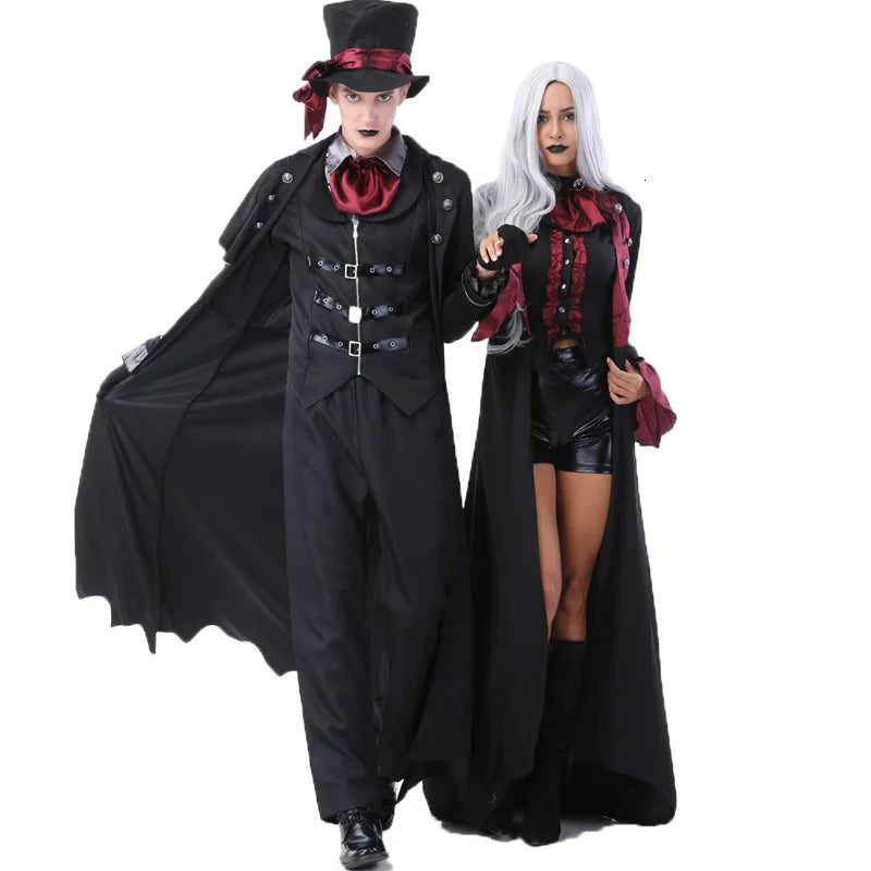 Adult Vampire Costumes for Couples - Halloween Party Cosplay Fancy Dress