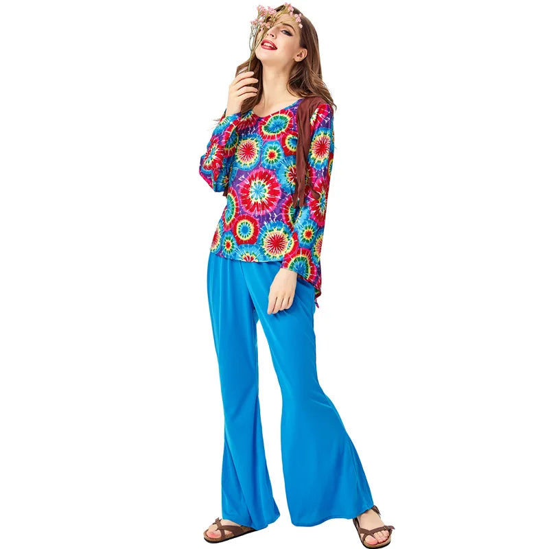 Retro 60s 70s Hippie Love Peace Costumes - Perfect for Couples, Halloween, Purim, and Parties