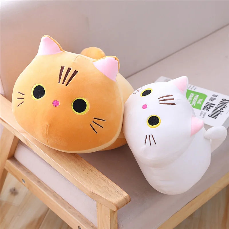 Soft Sweet Cat Plush Toy - Cute Cartoon Pillow for Kids & Babies