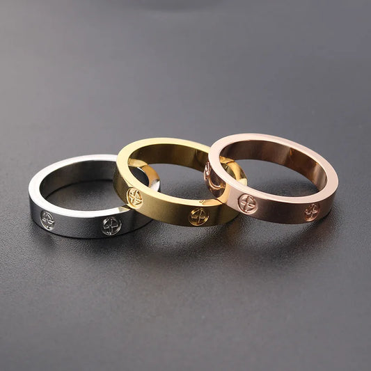 Rose Gold Stainless Steel Love Ring | Ideal Anniversary Gift