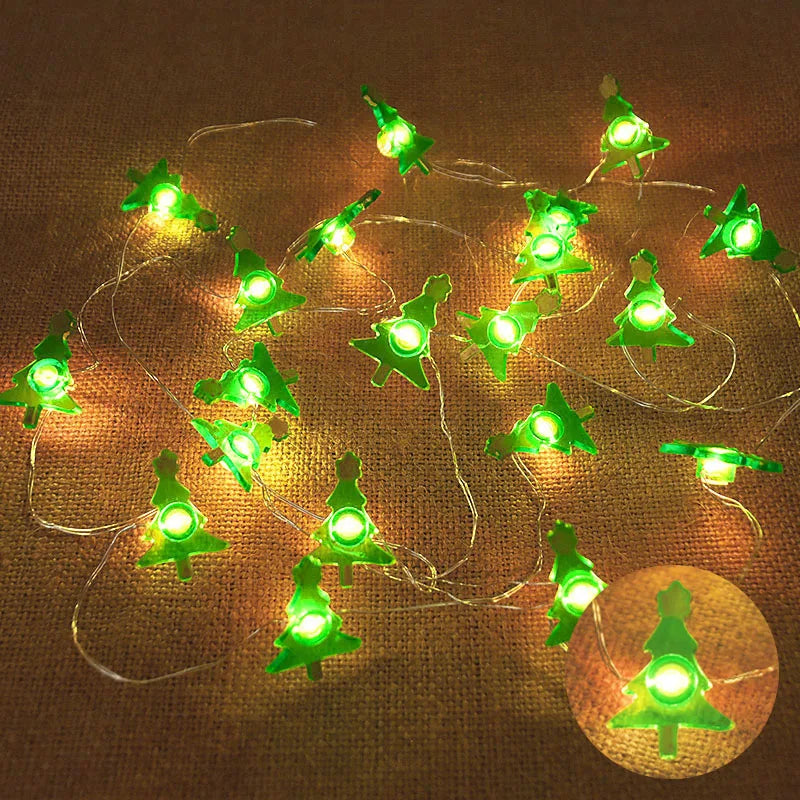 Santa Claus Snowflake LED Lights - Christmas Tree Ornaments for 2024