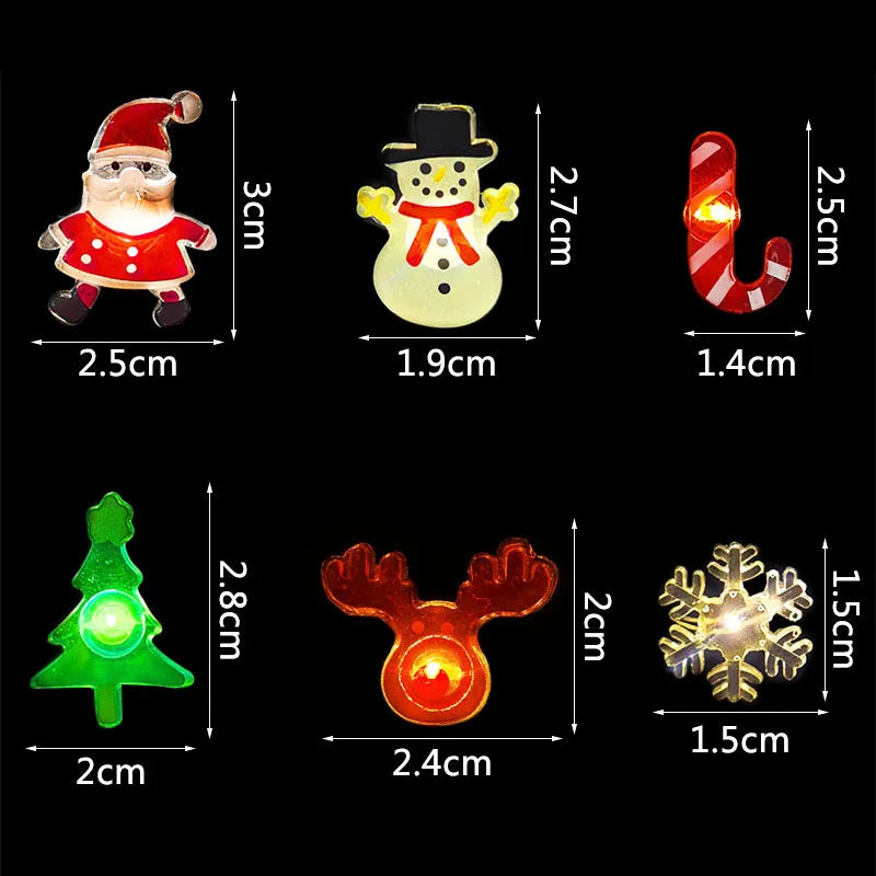 Santa Claus Snowflake LED Lights - Christmas Tree Ornaments for 2024