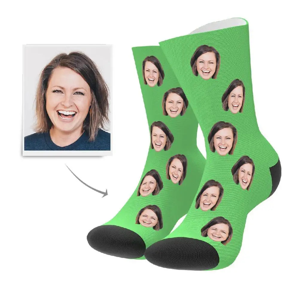 Custom face photo socks women men birthday funny Valentine's gift,personalised head socks wedding Keepsake valentines present