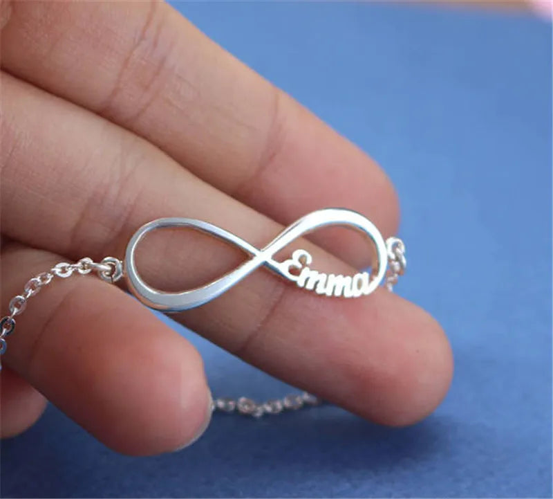 Infinity Sign Name Bracelet | Unique Jewelry for Him and Her