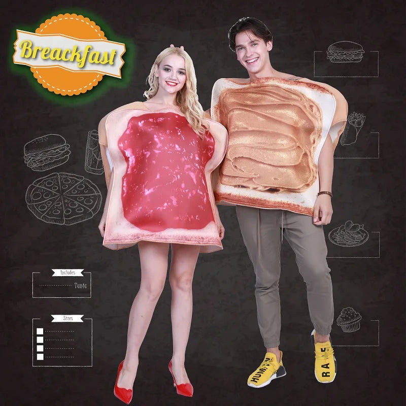 Funny Peanut Butter and Jelly Couple Costume - Perfect for Halloween and Parties