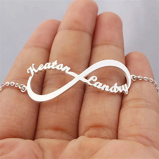 Infinity Sign Name Bracelet | Unique Jewelry for Him and Her