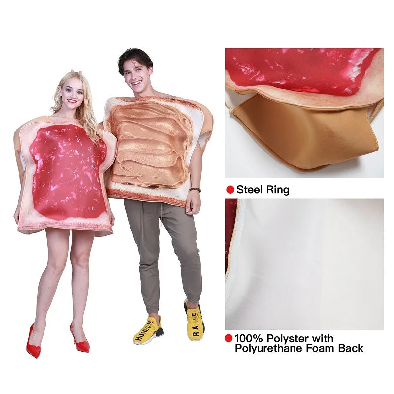 Funny Peanut Butter and Jelly Couple Costume - Perfect for Halloween and Parties