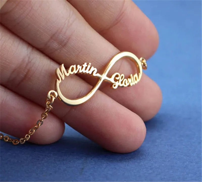 Infinity Sign Name Bracelet | Unique Jewelry for Him and Her