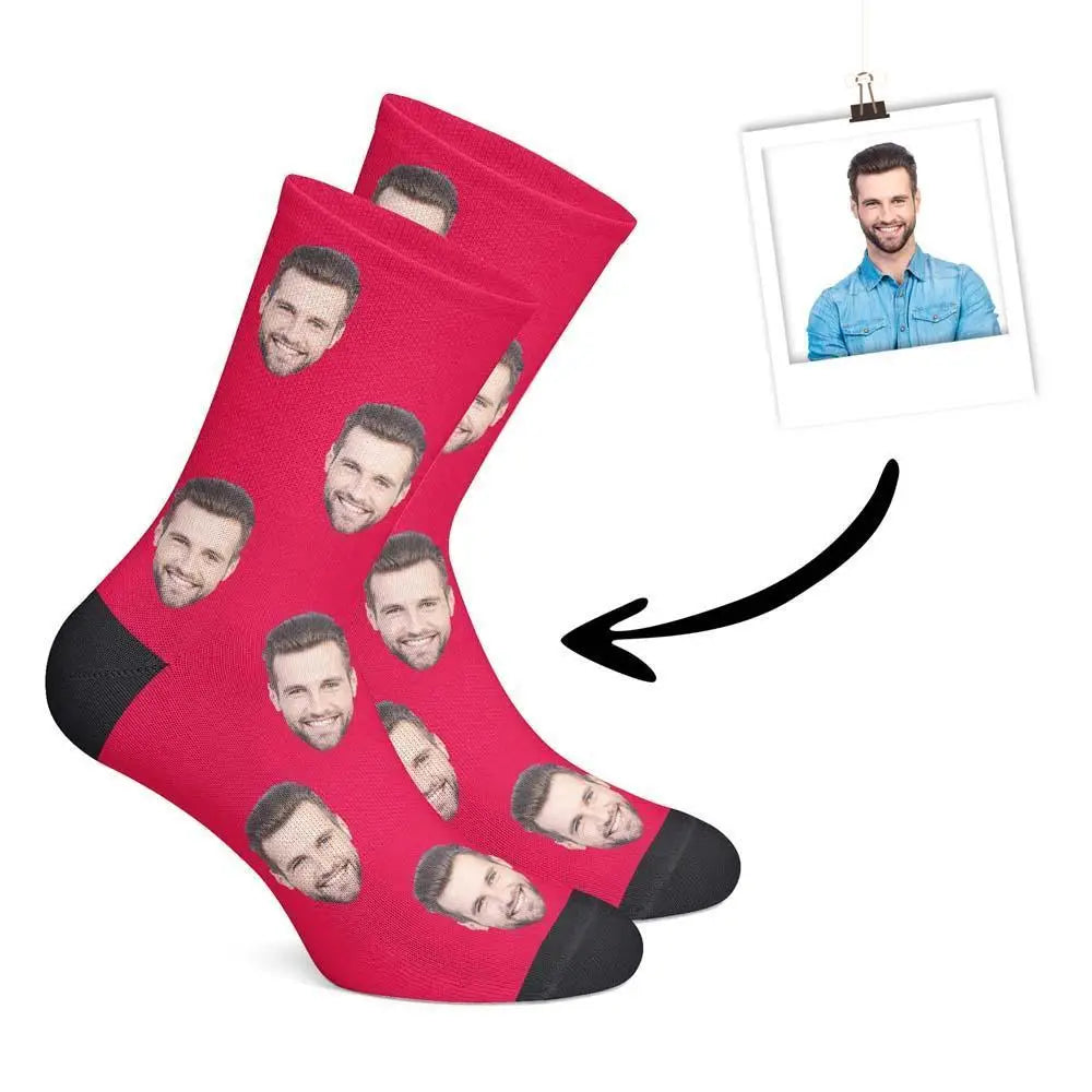 Custom face photo socks women men birthday funny Valentine's gift,personalised head socks wedding Keepsake valentines present