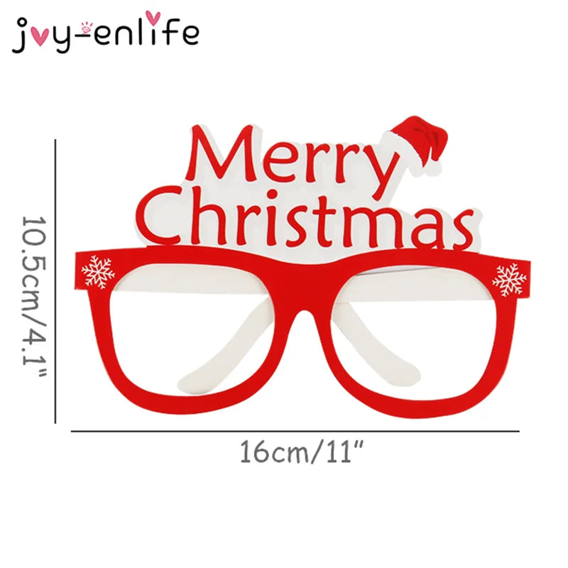 Christmas Party Glasses - Santa, Snowman, and Tree Photo Props