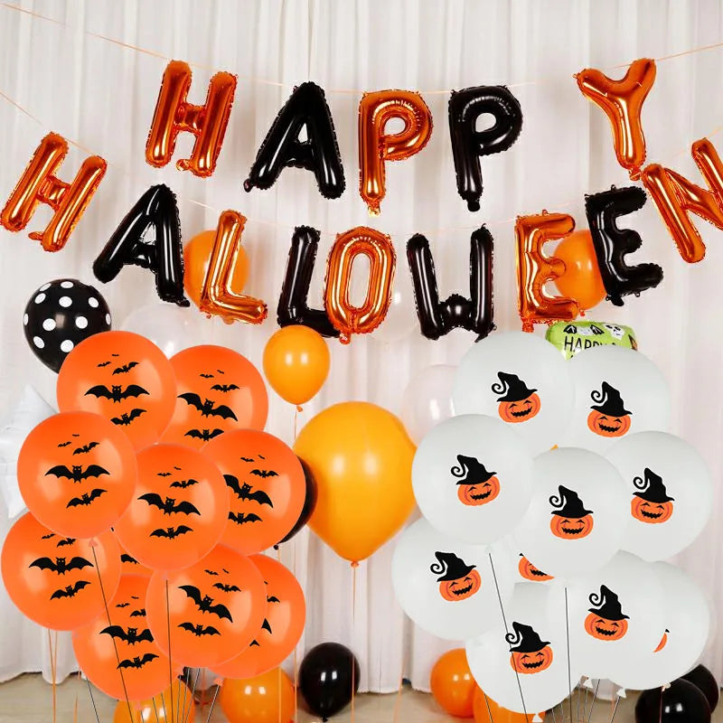 Halloween Foil Balloons - Durable & Reusable Decorations for Parties”