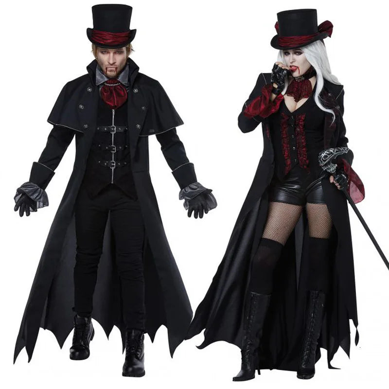 Adult Vampire Costumes for Couples - Halloween Party Cosplay Fancy Dress