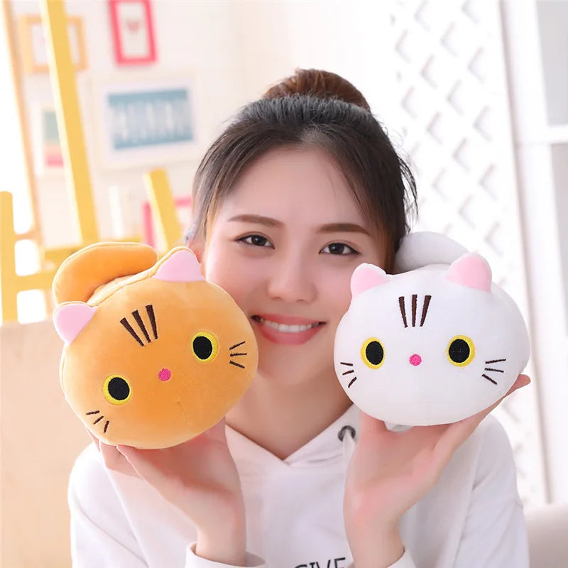 Soft Sweet Cat Plush Toy - Cute Cartoon Pillow for Kids & Babies