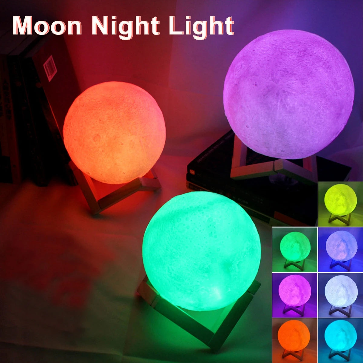 Starry Moon Lamp LED Night Light - Perfect Gift for Kids and Adults