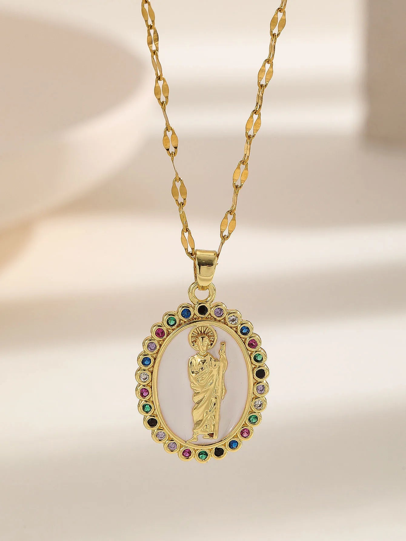 Personalized Zircon Santa Maria Series Necklace - Unique Religious Jewelry