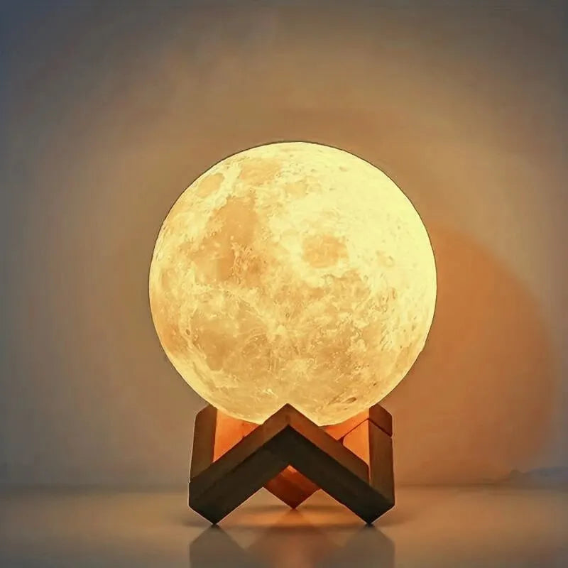 Christmas Gift LED Moonlight Lamp – 3D Printed Moon Night Light