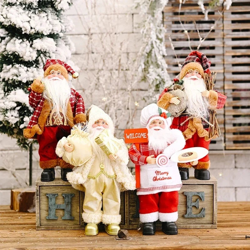 Christmas Decoration Standing Santa Doll - Festive Decor