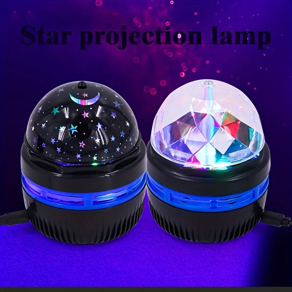 Mini Party Lamp USB LED Nightlights – Colorful Galaxy Projector for Home