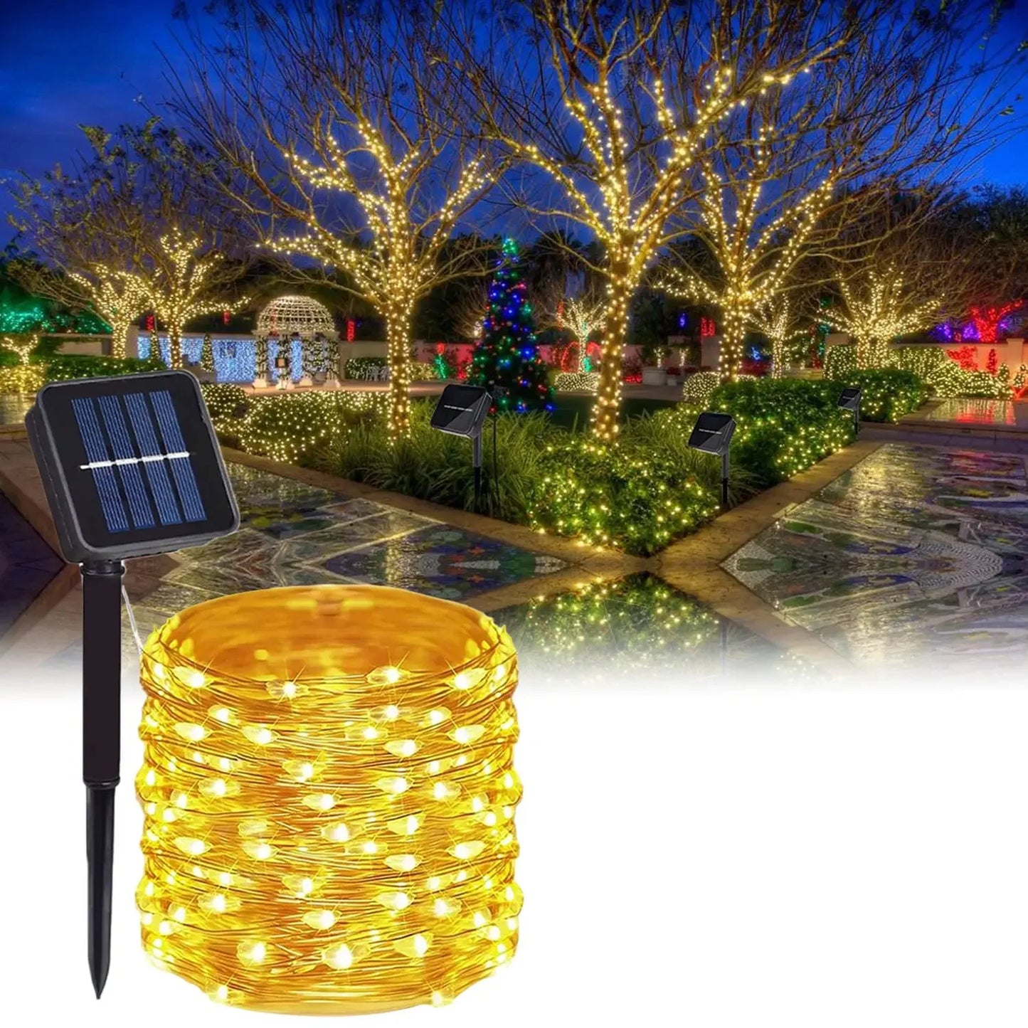 Outdoor LED Solar Fairy String Lights – Perfect for Garden & Holiday Decor