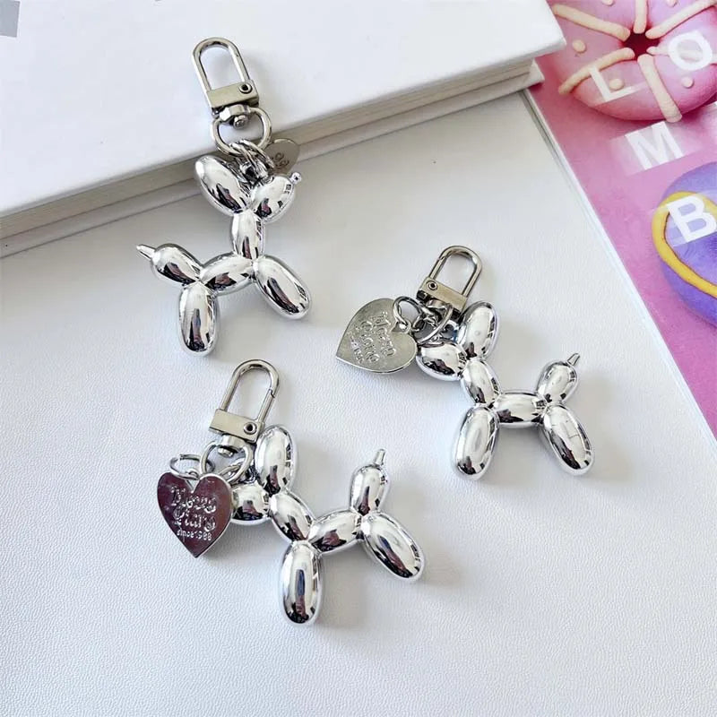 Cute Balloon Dog Keychains | Bling Pet Bag and Car Holder Gift