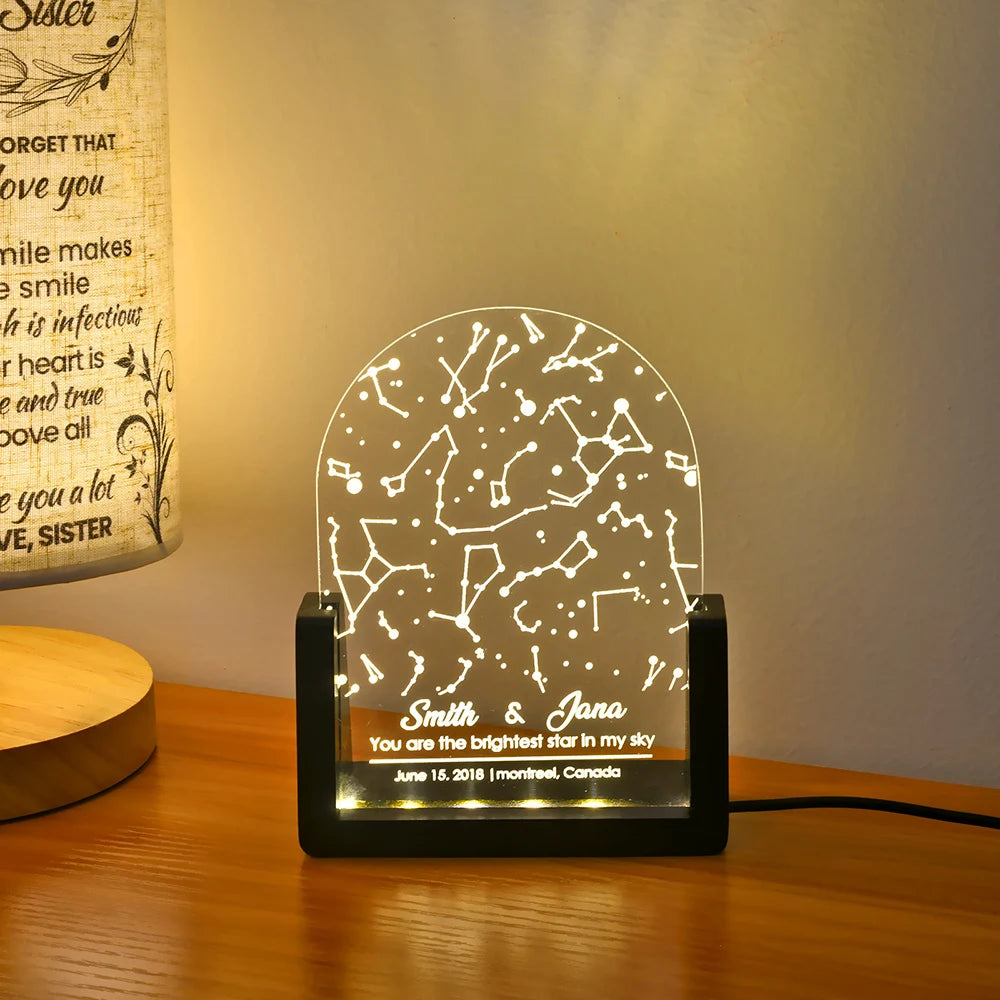 Personalized Custom Constellation Map Night Sky Lamp