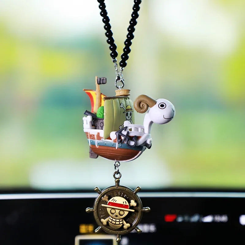 One Piece Car Pendant: Going Merry & Thousand Sunny Pirate Ship Model