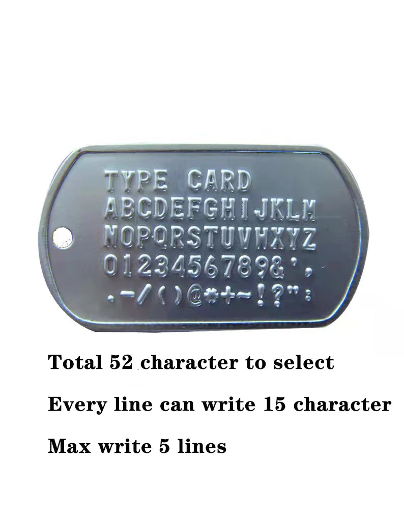 Personalized Army Style Dog Tag Necklace - Durable Stainless Steel