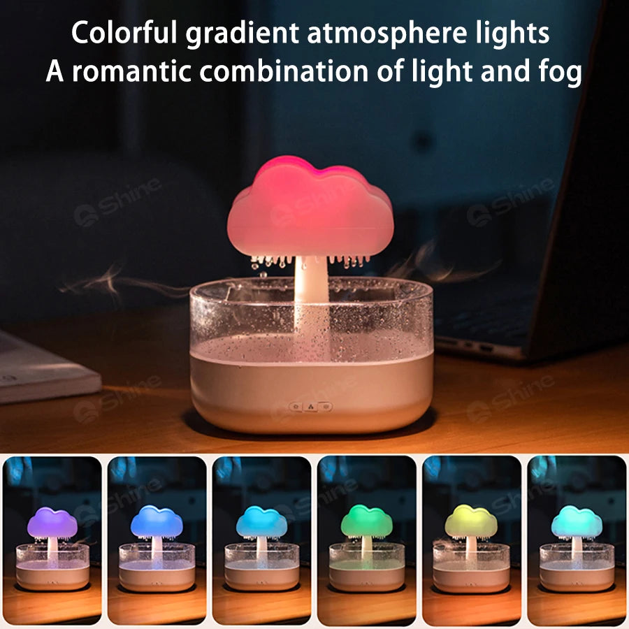 Rain Cloud Humidifier | Raindrop H2O Air Humidifier | Essential Oil Aroma Diffuser for Home Aromatherapy