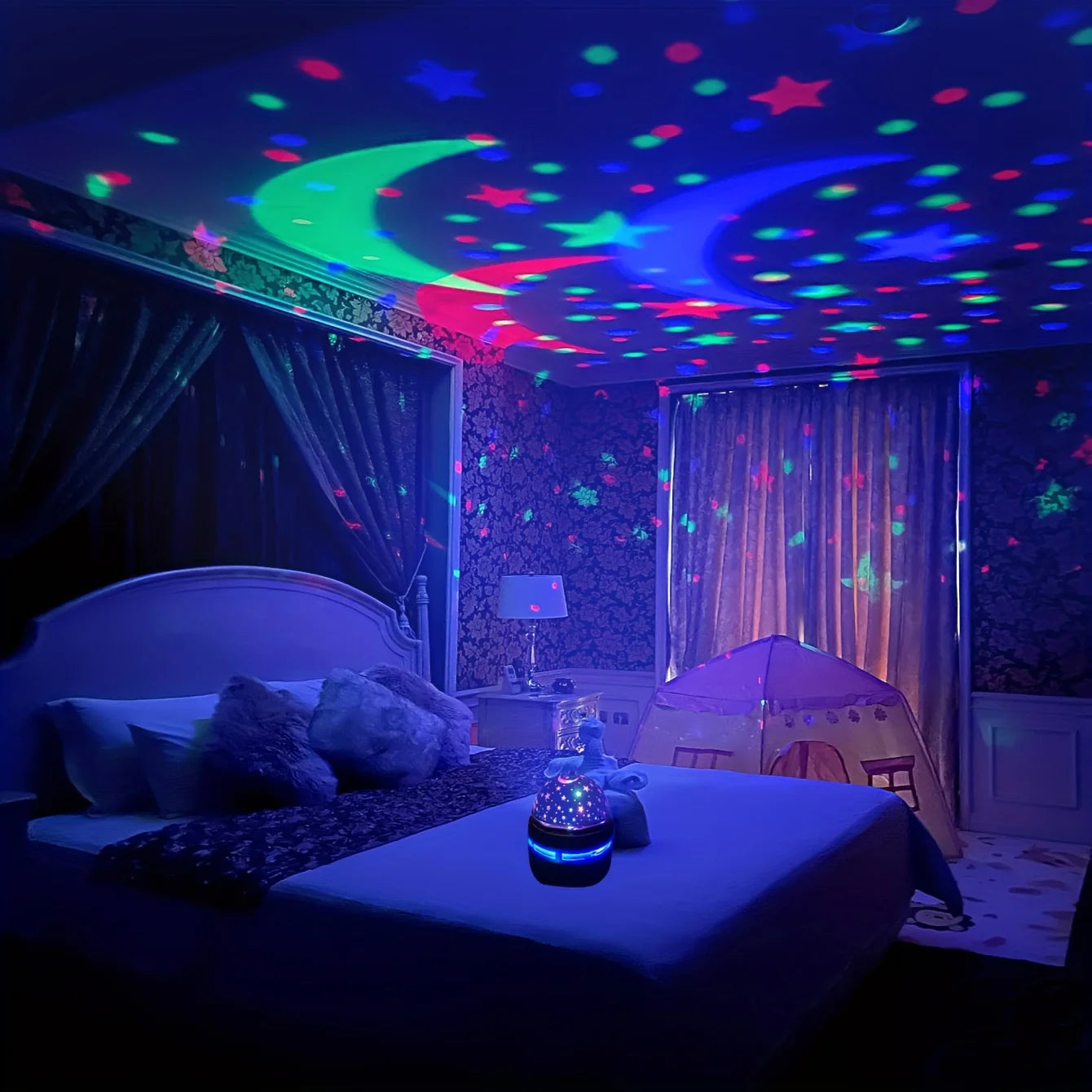 Mini Party Lamp USB LED Nightlights – Colorful Galaxy Projector for Home