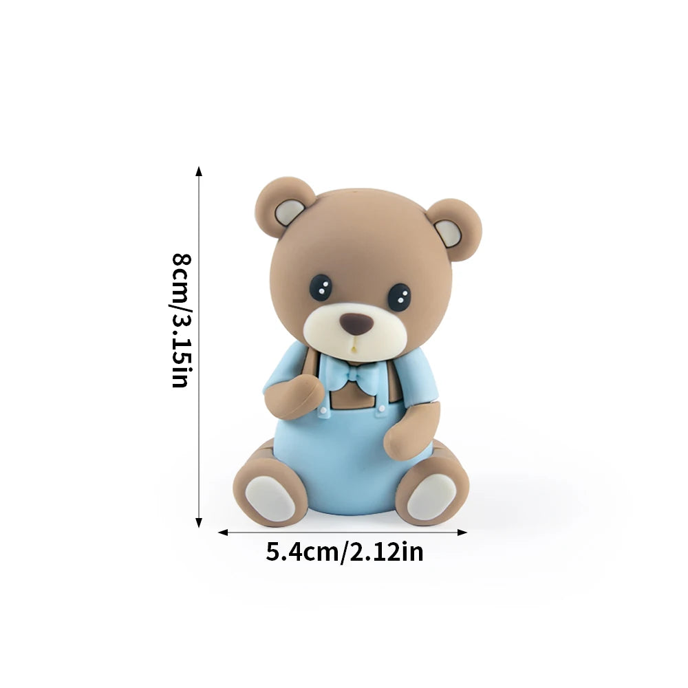 Cute 3D Bear Doll Cake Topper - Ideal for Boy or Girl Birthday Party