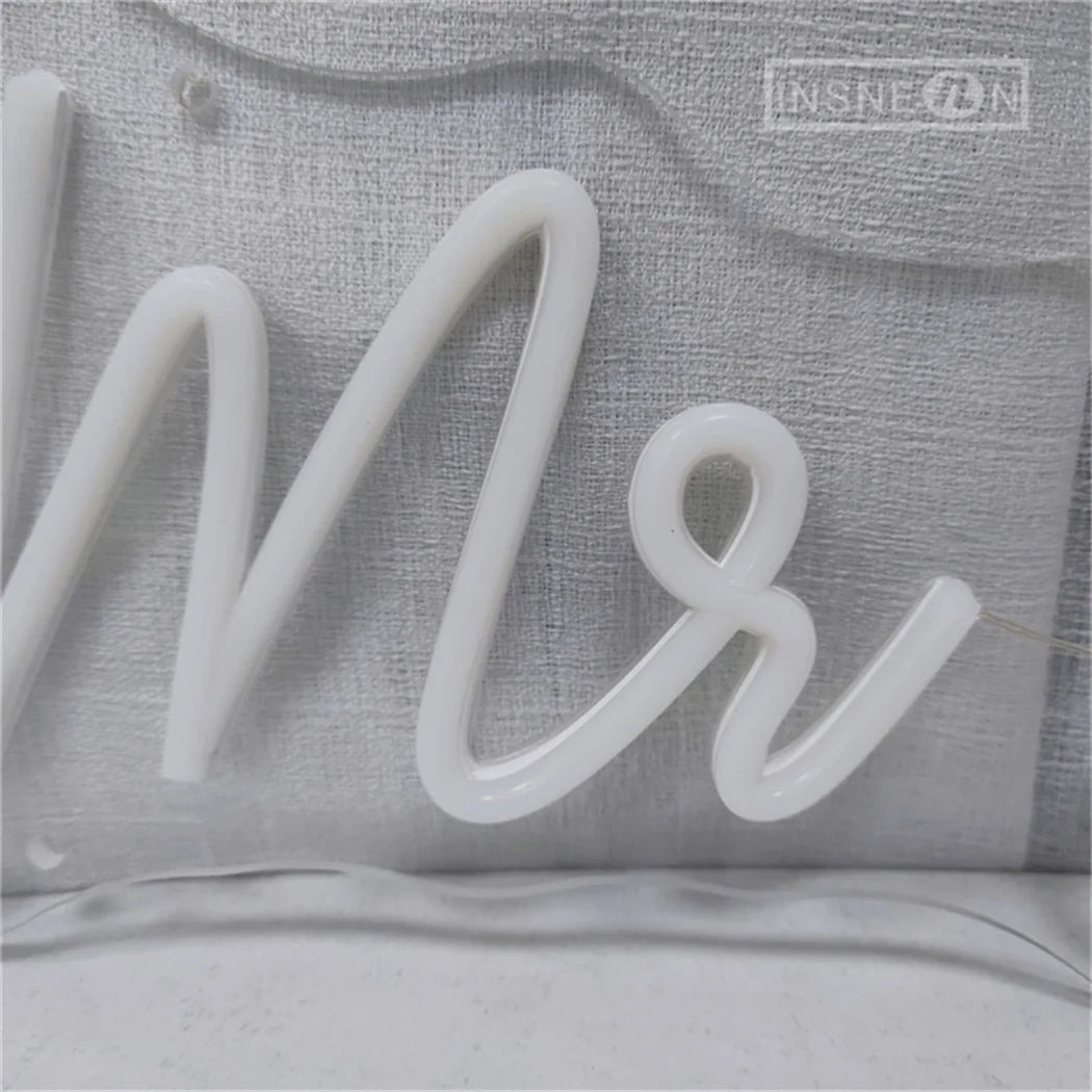 Personalised Mr & Mrs Neon LED Sign - Perfect for Weddings & Home