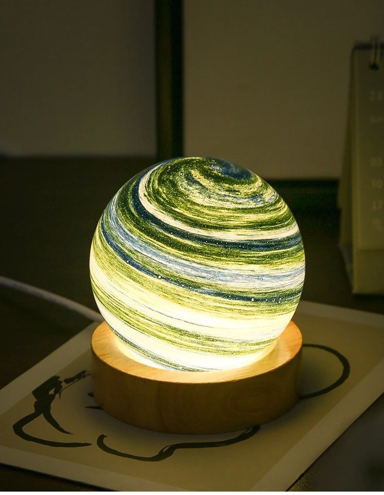 Unique 3D Moon Lamp with Wooden Stand – Ideal for Birthdays, Christmas, and Special Occasions