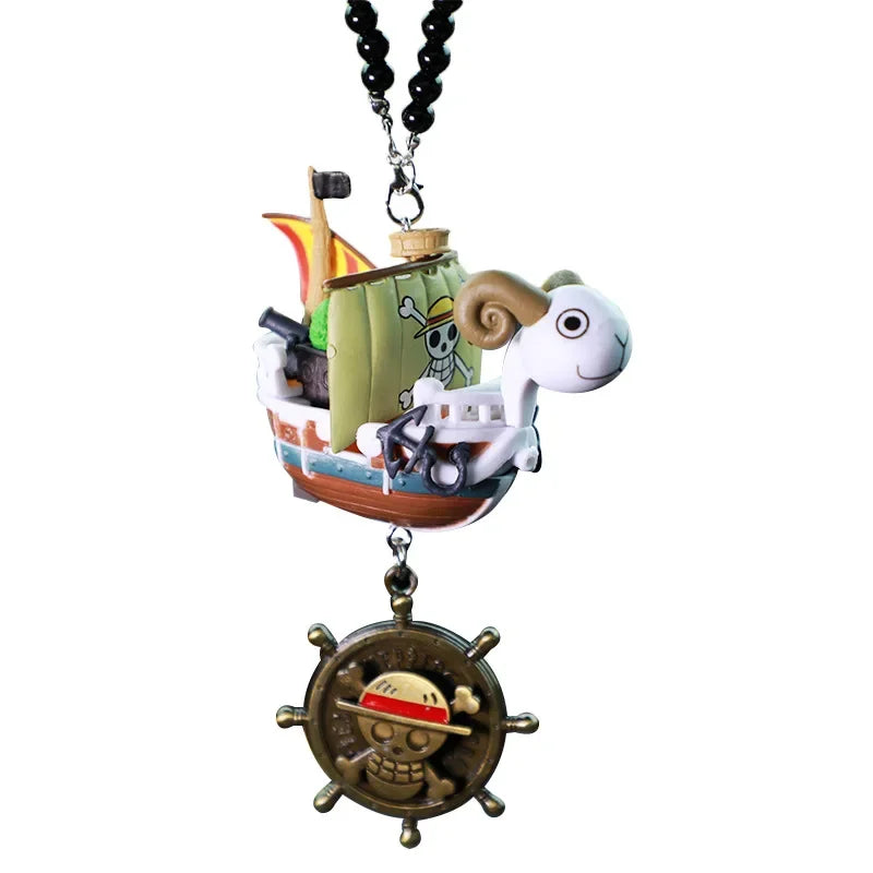 One Piece Car Pendant: Going Merry & Thousand Sunny Pirate Ship Model