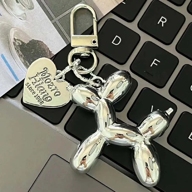 Cute Balloon Dog Keychains | Bling Pet Bag and Car Holder Gift