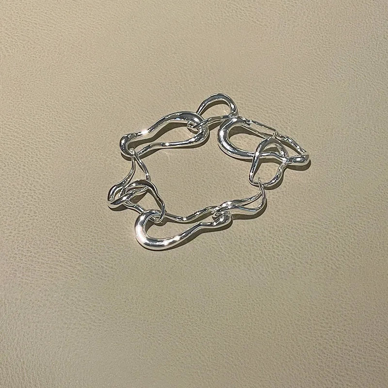 Sterling Silver Irregular Mobius Strip Bracelet | Perfect Gift for Women