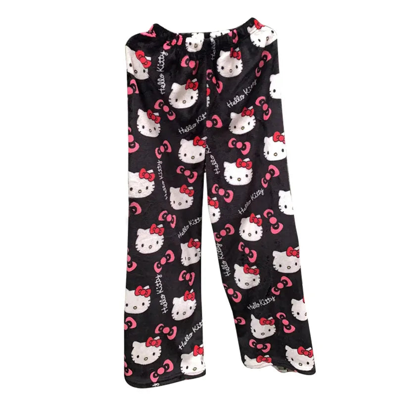 Hello Kitty Pajama Pants - Cozy Sanrio Fleece Trousers for Women