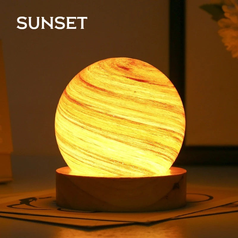 Unique 3D Moon Lamp with Wooden Stand – Ideal for Birthdays, Christmas, and Special Occasions