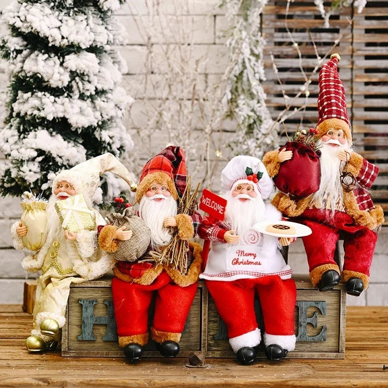 Christmas Decoration Standing Santa Doll - Festive Decor