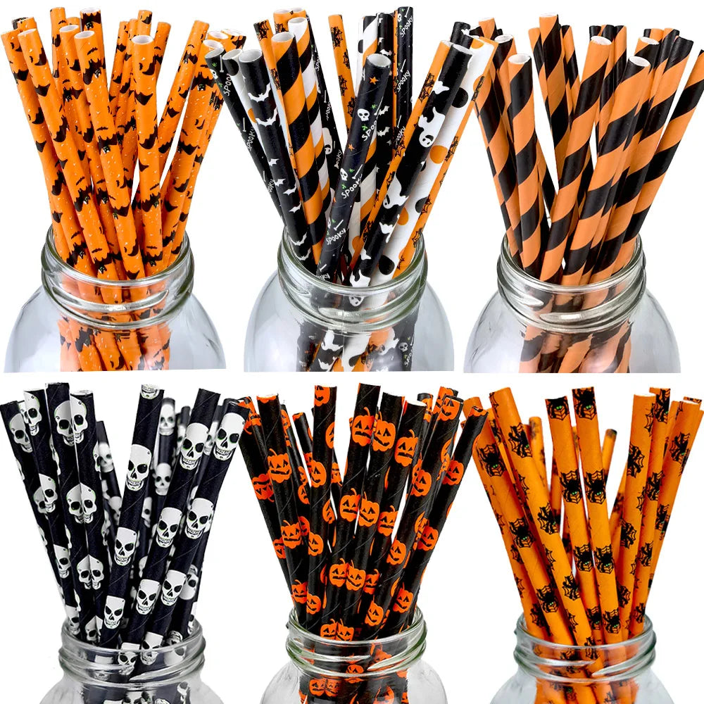 Cute Cartoon Animal Design Straws | Perfect for Halloween Festivities