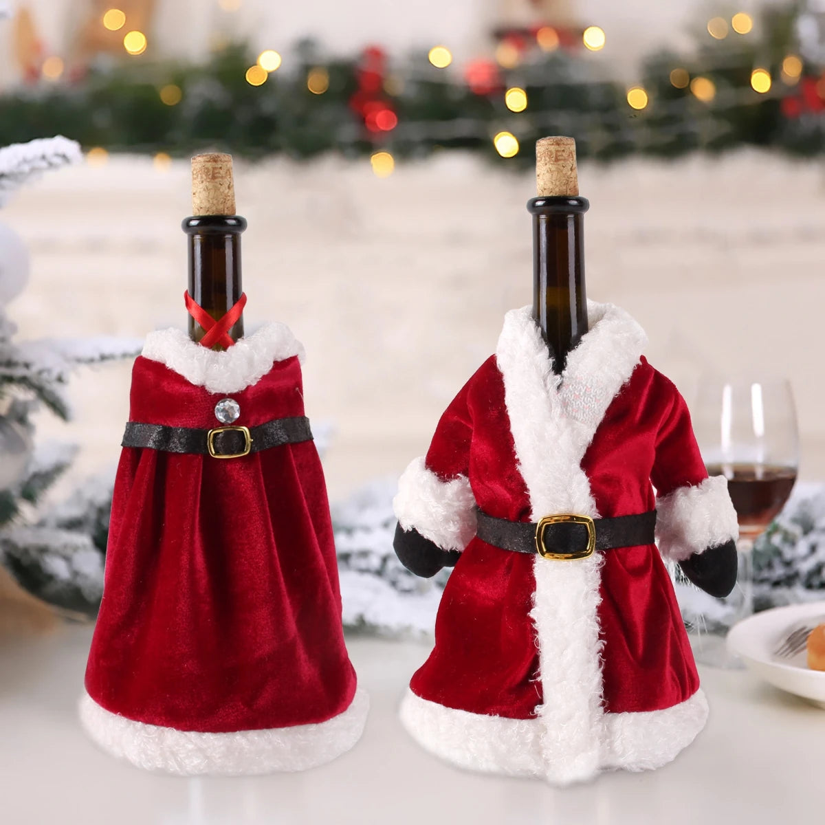 Merry Christmas Wine Bottle Cover - Perfect Holiday Gift Decoration